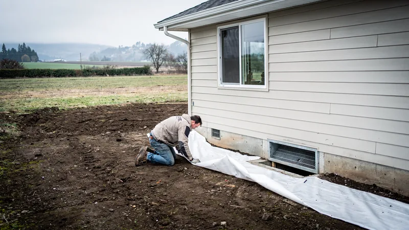 Crawl space vapor barrier installation in Fife, WA