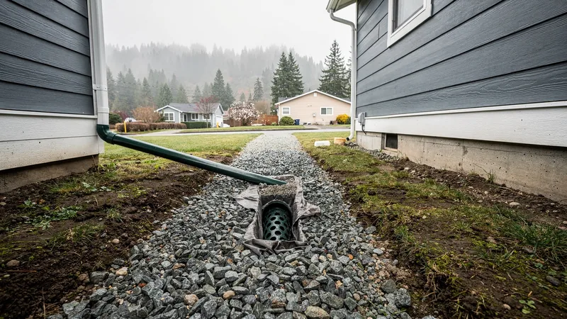 Yard drainage and foundation work near Tacoma, WA